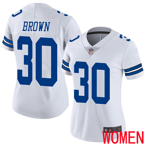 Women Dallas Cowboys Limited White Anthony Brown Road 30 Vapor Untouchable NFL Jersey